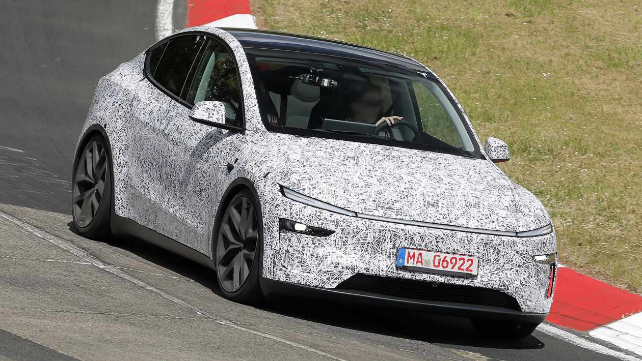 Performance super Hot Tesla Model Y repérée pour la première fois au Nurburgring
