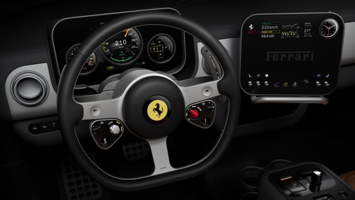 Le nouvel intérieur de la Ferrari Luce dévoilé : le premier véhicule électrique de la marque italienne devient sauvage et rétro à l'intérieur