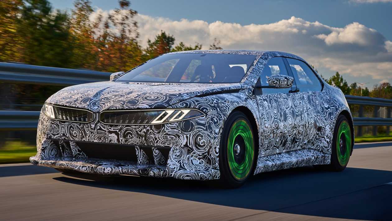 BMW M3 Electric - front 3/4 tracking